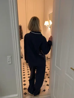 Pinja pyjamas sæt - Navy/hvid