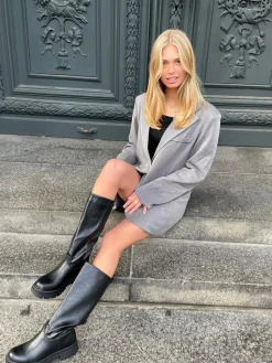 Premium oversized blazer - Grå