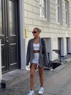Premium oversized blazer - Grå