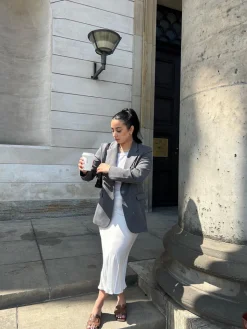 Premium oversized blazer - Grå