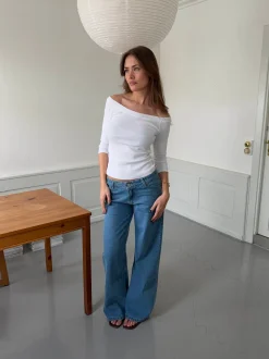 Ranya lavtaljede jeans - Blå