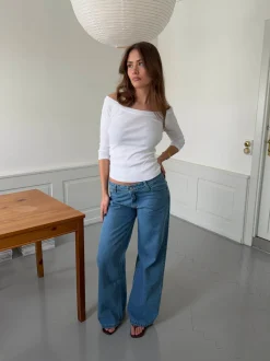 Ranya lavtaljede jeans - Blå