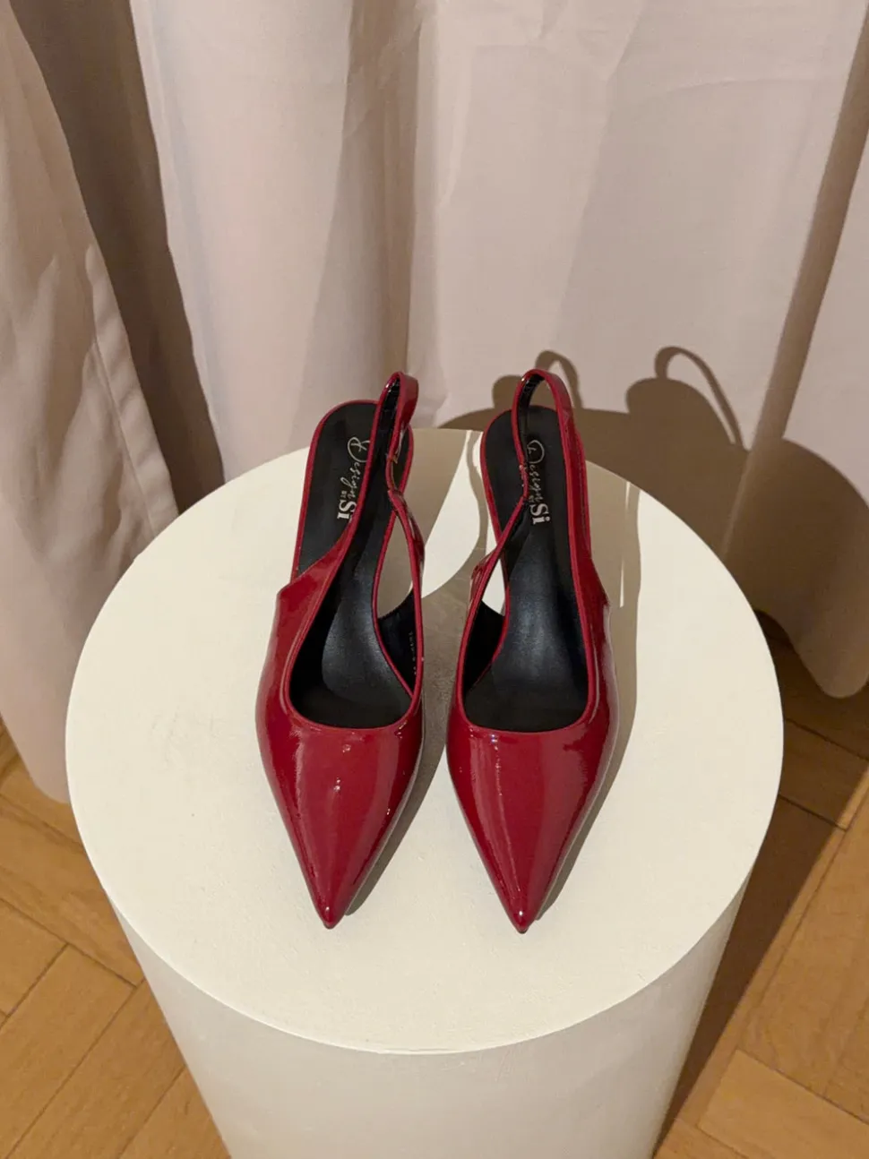 Robin slingback mules - Rød