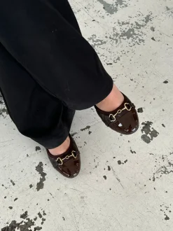 Ronda ballerina sko med mønster - Brun