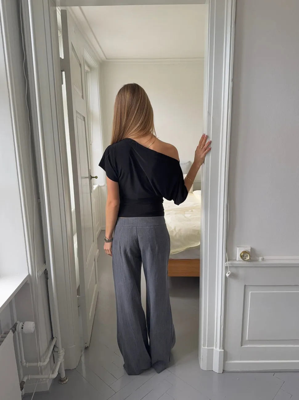 Ronya bukser med bælte - Grå
