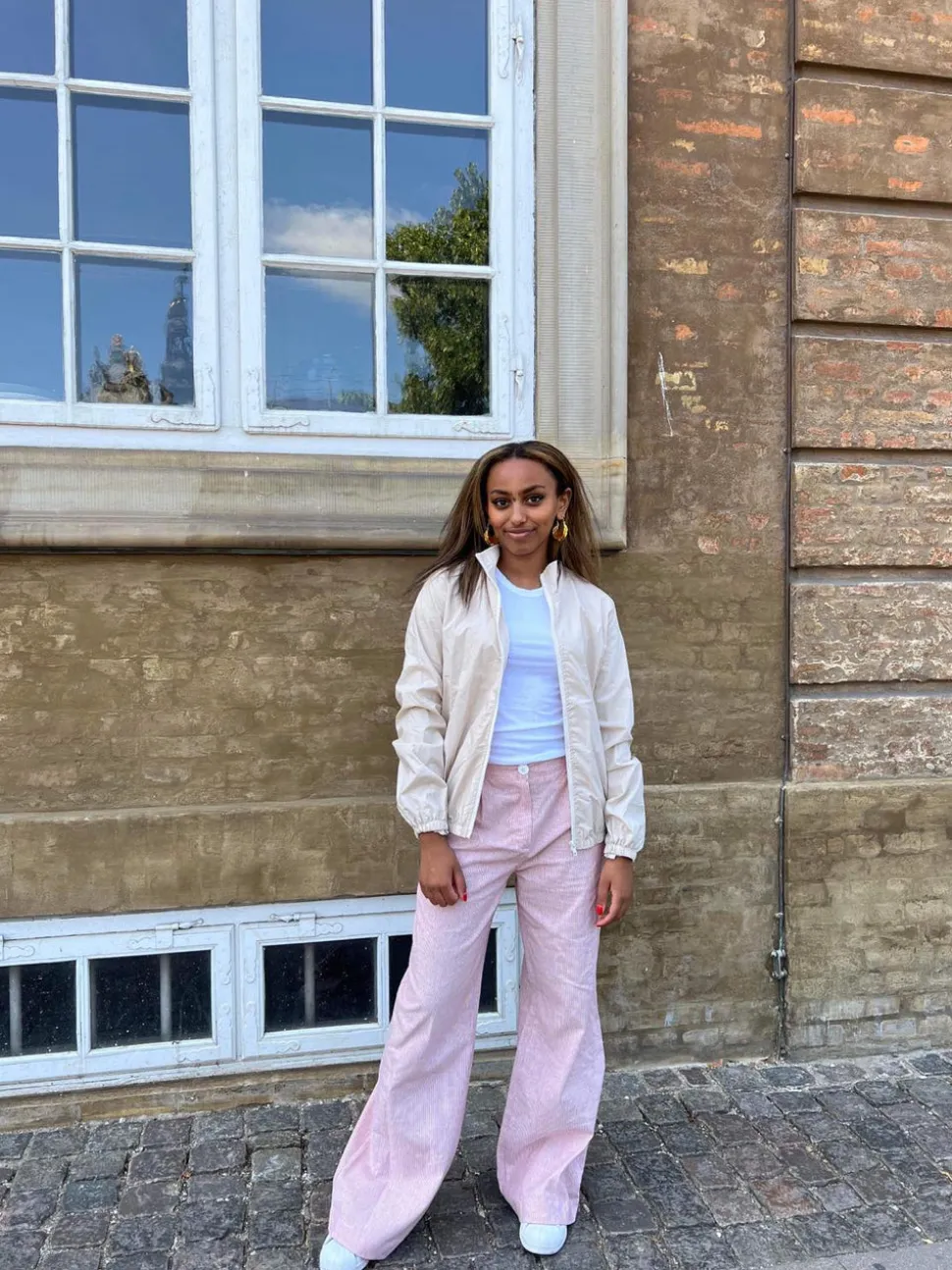 Sadie stribede bukser - Rød/hvid