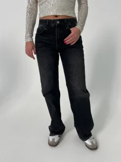 Sage baggy jeans - Mørke grå denim