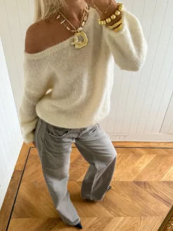 Scandivv fluffy strik - Off white