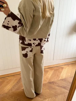 Scandivv jeans med koprint - Beige
