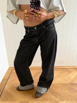 Scandivv jeans med opsmøg - Grå