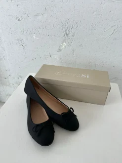 Segovia ballerina sko med sløjfe - Sort