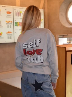 Self love club sweatshirt - grå