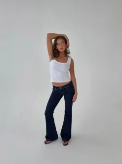 Senia bootcut jeans - Mørkeblå