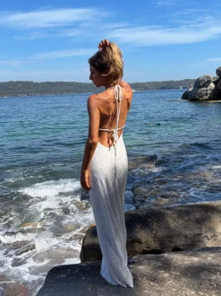 Sesia maxi blondekjole - Hvid