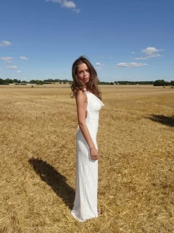 Sesia maxi blondekjole - Hvid