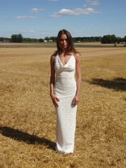 Sesia maxi blondekjole - Hvid