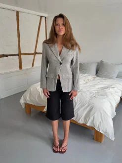 Sienna blazer i uld - Lysegrå