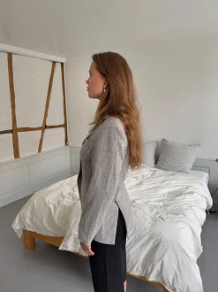 Sienna blazer i uld - Lysegrå