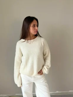 Sierra striktrøje - Off-white