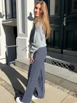 Signe hør bukser - blå