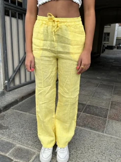 Signe hør bukser - gul
