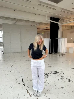 Signe hør bukser - hvid