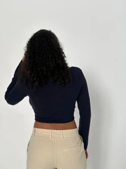 Simona 2 ways bindebluse - Navy