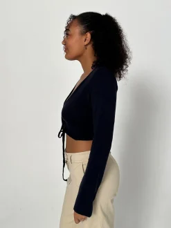 Simona 2 ways bindebluse - Navy