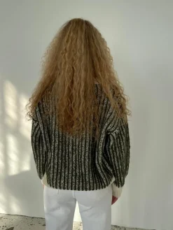 Sira striktrøje - Hvid/kaki