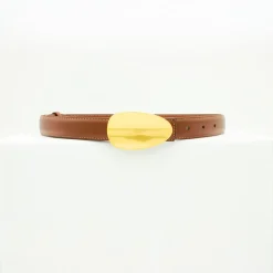 Sleek bælte - Brun/guld