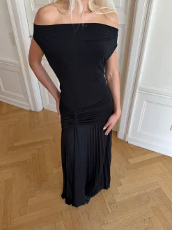 Sofia off shoulder kjole - Sort