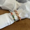 Sola armbånd med striber - Grøn/off white/brun/guld