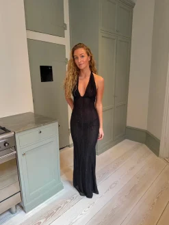 Sotina kjole med glitter - Sort