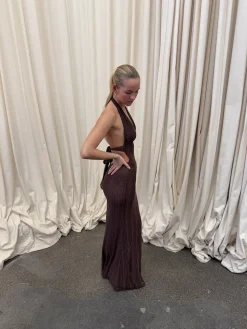 Sotina kjole med glitter - Brun