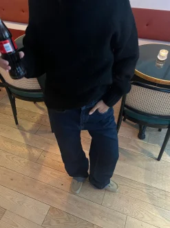 Star jeans med rød stjerne - Mørk denim