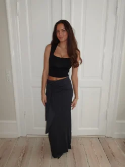 Stella maxinederdel med bindebånd - Mørkegrå