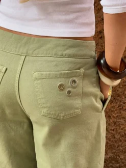 Tanija jeans med ringdetaljer - Lysegrøn