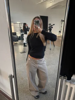 Tanija jeans med ringdetaljer - Beige