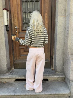 Tanija jeans med ringdetaljer - Lyserød