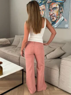 Tanya bootcut fløjlsbukser - Lyserød