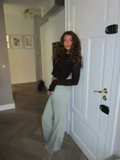Tanya bootcut fløjlsbukser - Lys kaki
