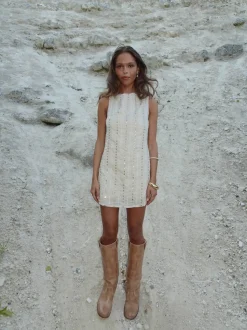 Tassy minikjole - Beige