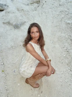 Tassy minikjole - Beige