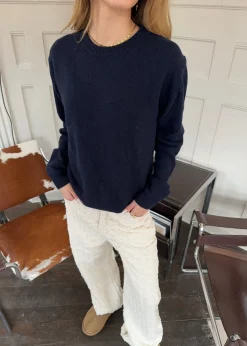 Tea sweater i uld - Navy