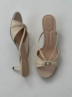 Teleo minihæle med spændedetalje - Beige