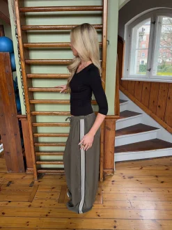 Tessy bluse med trekvartærmer - Sort