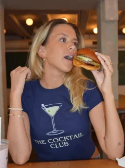 The cocktail club baby tee - navy