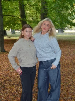 Tilly strikket hættetrøje - Grå