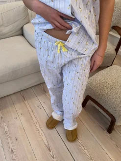 Tinna pyjamas sæt med isvafler - Blå/hvid