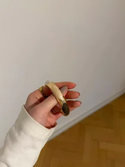Tove armbånd med mønster - Nude/hvid/brun